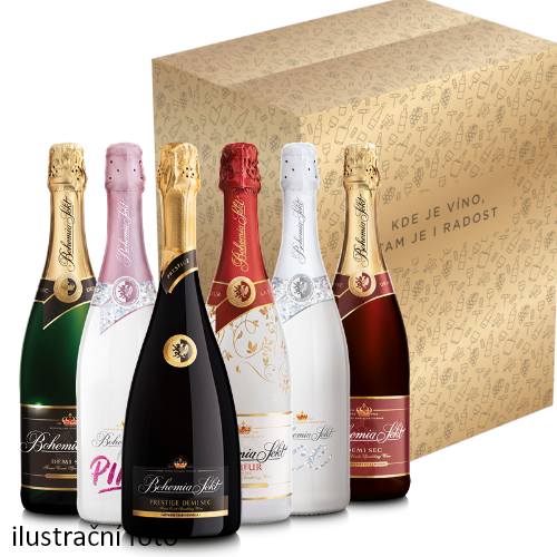 Degustační sektový balíček sladší v dárkovém kartonu